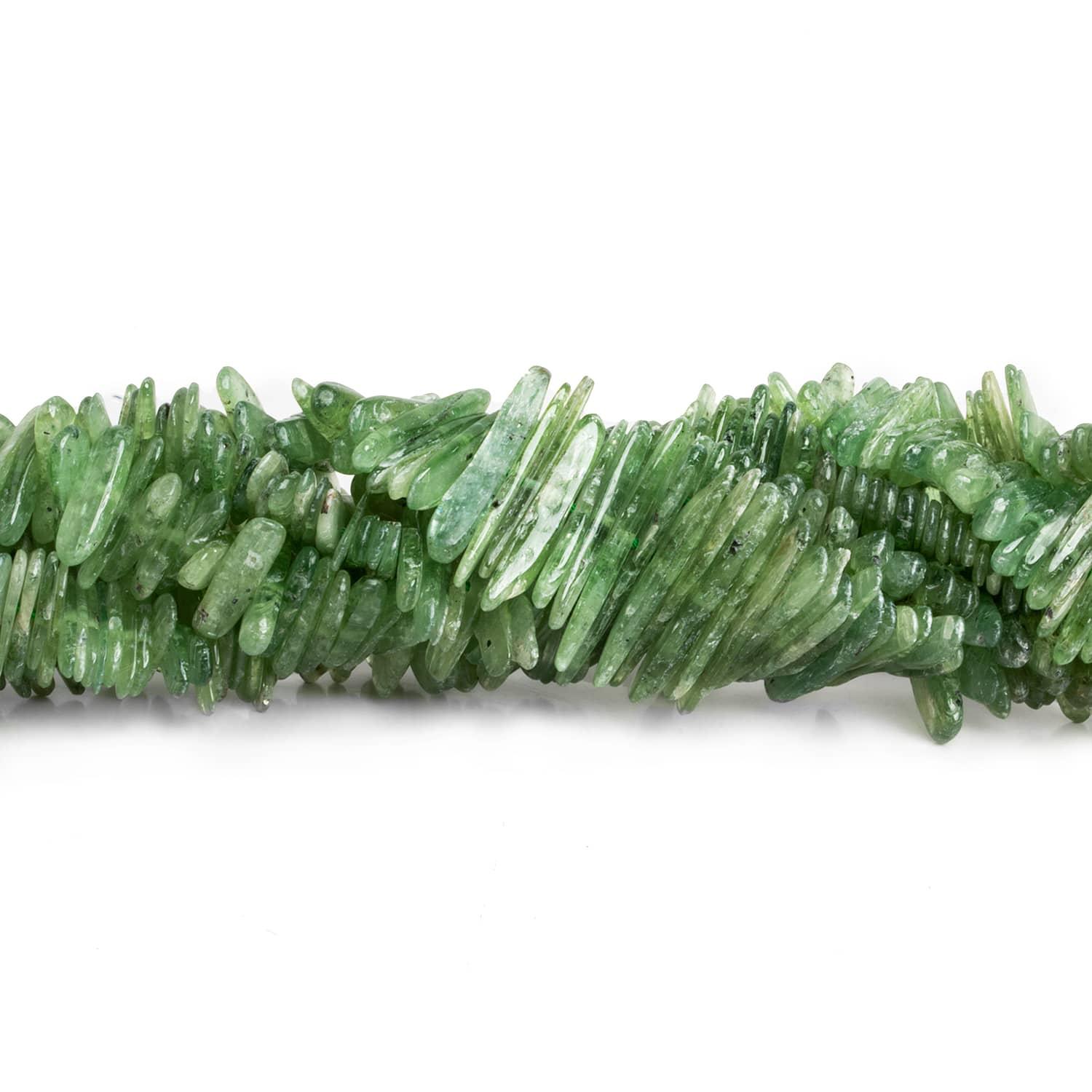 Green Kyanite Plain Nuggets 16 inch 180 beads - The Bead Traders