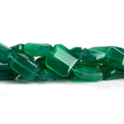 Green Onyx Faceted Nuggets 16 inch 21 beads - The Bead Traders