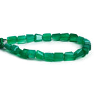 Green Onyx Faceted Nuggets 8 inch 22 beads - The Bead Traders