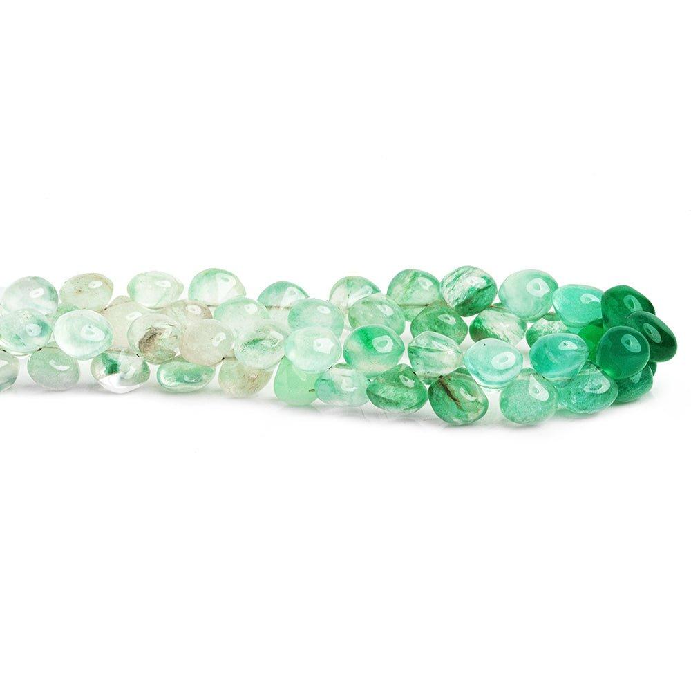 Green Onyx Plain Candy Kiss Beads 8 inch 45 pieces - The Bead Traders