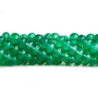 Green Onyx Plain Rondelle Beads 16 inch 80 pieces - The Bead Traders