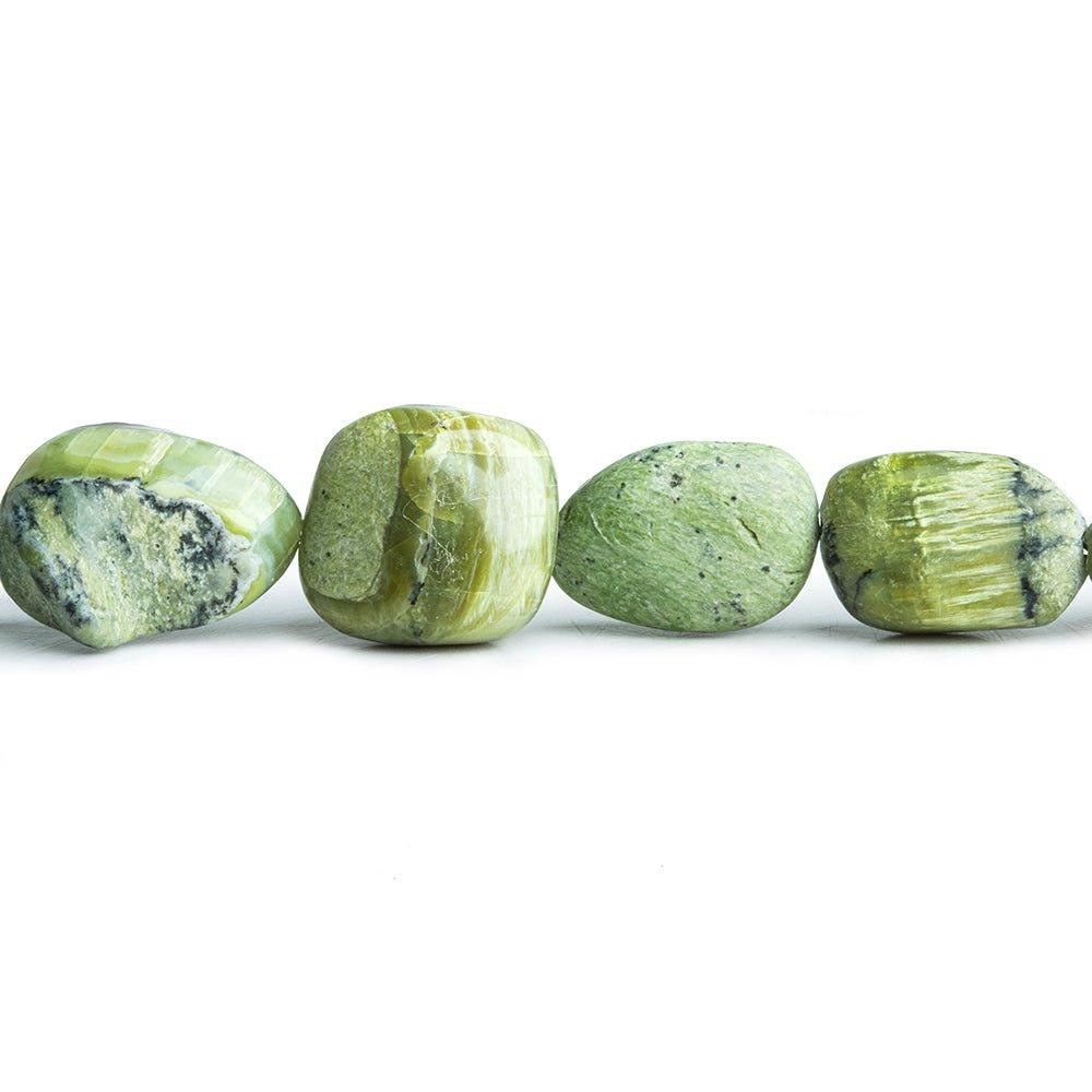 Green Opal Plain Nugget Beads 18 inch 50 pieces - The Bead Traders