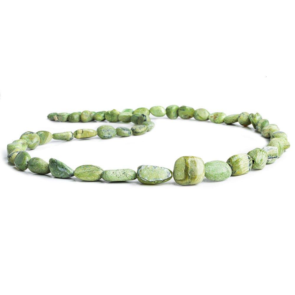 Green Opal Plain Nugget Beads 18 inch 50 pieces - The Bead Traders
