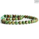 Green Opal Plain Round Beads 15 inch 45 pieces - The Bead Traders