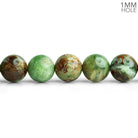 Green Opal Plain Round Beads 15 inch 45 pieces - The Bead Traders