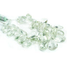 Green Quartz Faceted Pear Beads 6 inch 40 pieces - The Bead Traders