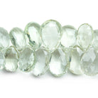 Green Quartz Faceted Pear Beads 6 inch 40 pieces - The Bead Traders