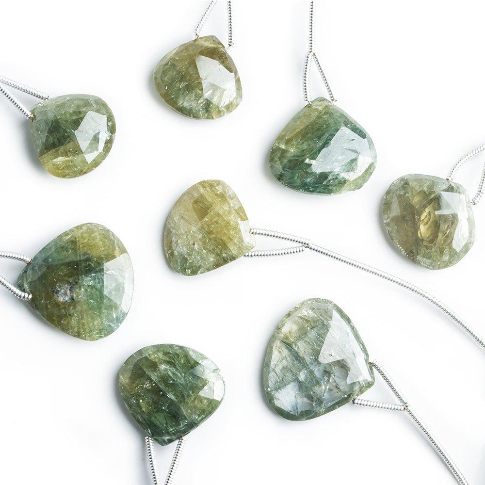 Green Sapphire Heart Focals - Lot of 8 - The Bead Traders