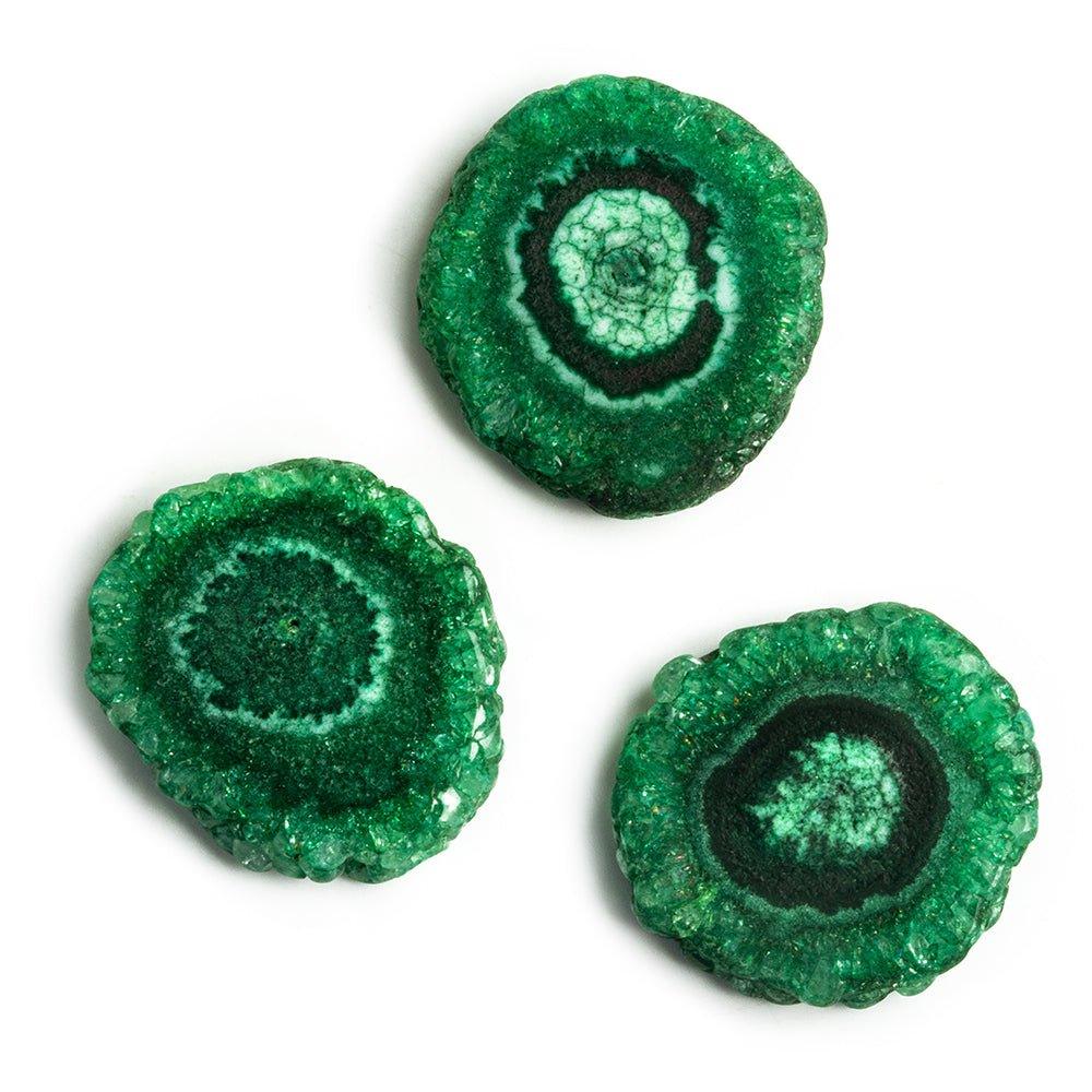 Green Solar Quartz Slice Focal Bead 1 Piece - The Bead Traders