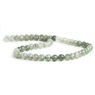 Green Tourmalinated Quartz Faceted Round Beads 15 inch 60 pieces - The Bead Traders