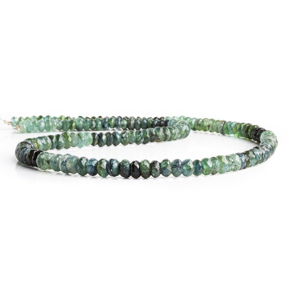 Green Tourmaline Faceted Rondelle Beads 15 inch 150 pieces - The Bead Traders