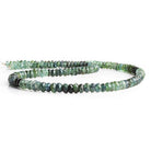 Green Tourmaline Faceted Rondelle Beads 15 inch 150 pieces - The Bead Traders