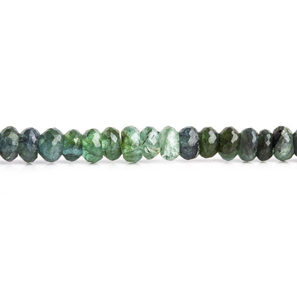 Green Tourmaline Faceted Rondelle Beads 15 inch 150 pieces - The Bead Traders