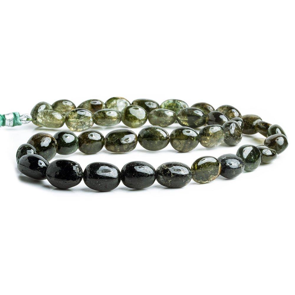 Green Tourmaline Plain Nugget Beads 15 inch 38 pieces - The Bead Traders