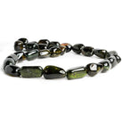Green Tourmaline Plain Nugget Beads 16 inch 27 pieces - The Bead Traders