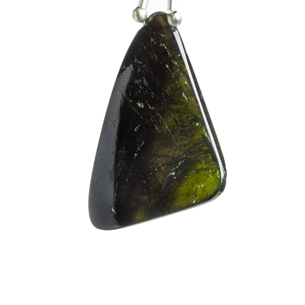 Green Tourmaline Slice Bead 1 Piece