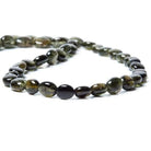 Green Tourmaline Straight Drill Plain Oval 16 inch 48 pieces - The Bead Traders