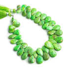Green Turquoise Faceted Pear Beads 8 inch 45 pieces - The Bead Traders