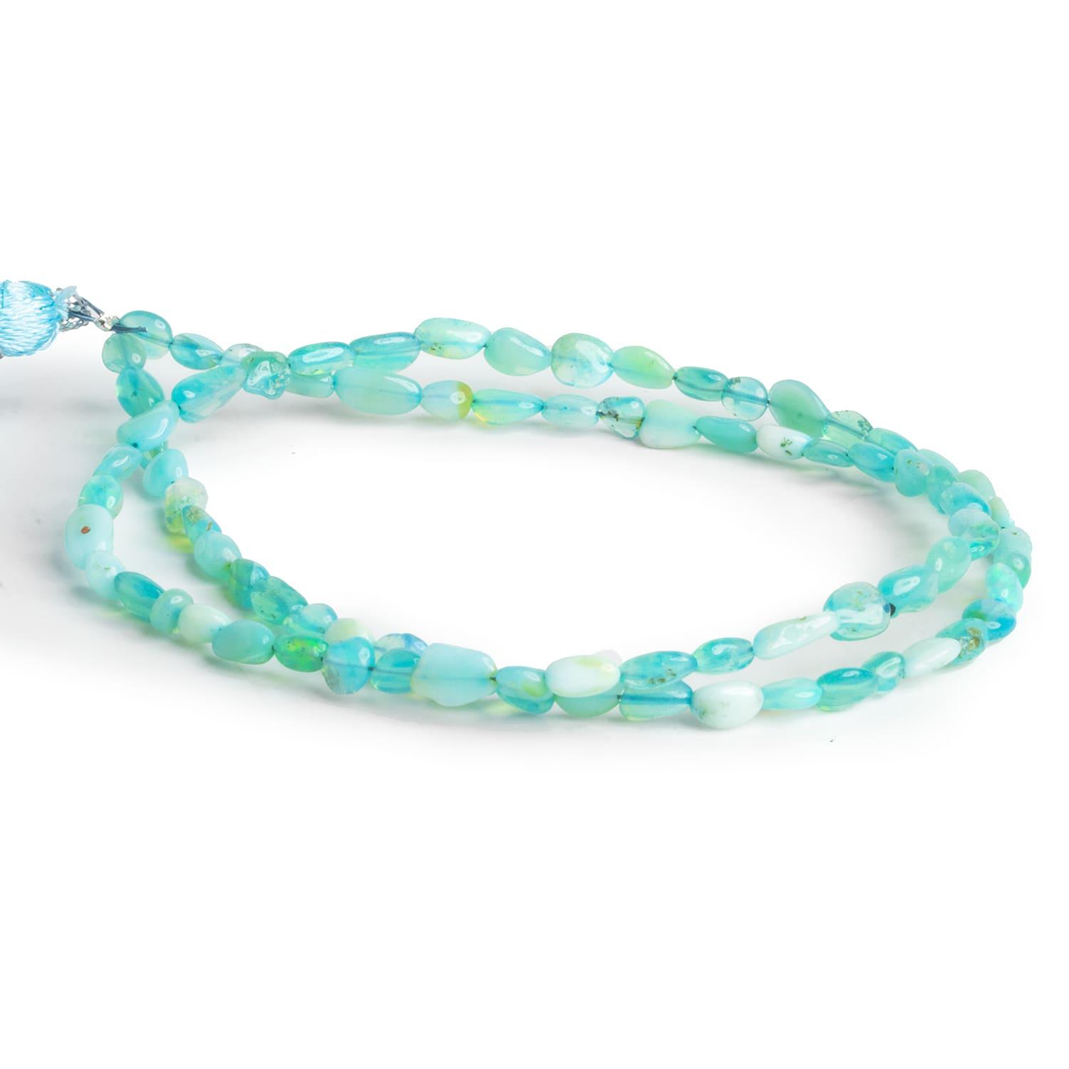 Greenish Blue Ethiopian Opal Plain Nuggets 15 inch 55 beads - The Bead Traders