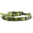 Grossular Garnet Straight Drilled Faceted Rectangle Beads, 13 inch, 9x9x3-14x10x5mm, 31 pieces - The Bead Traders