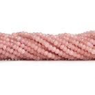 Guava Quartz Hand Cut Faceted Rondelle Beads 12 inch 115 pieces - The Bead Traders