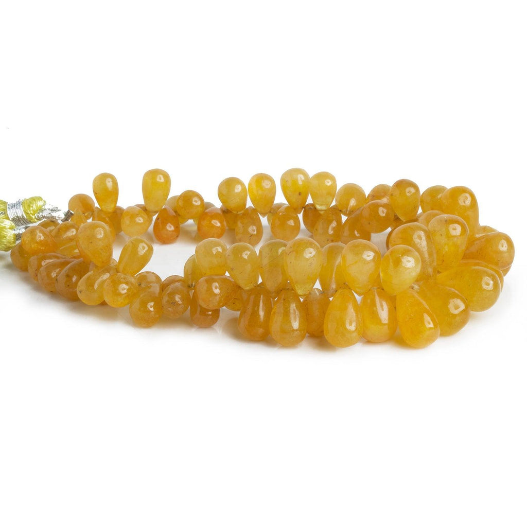 Heliodor Plain Drops 8 inch 80 beads - The Bead Traders