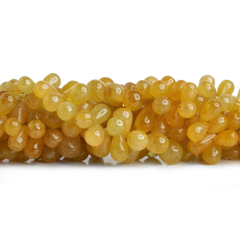 Heliodor Plain Drops 8 inch 80 beads - The Bead Traders