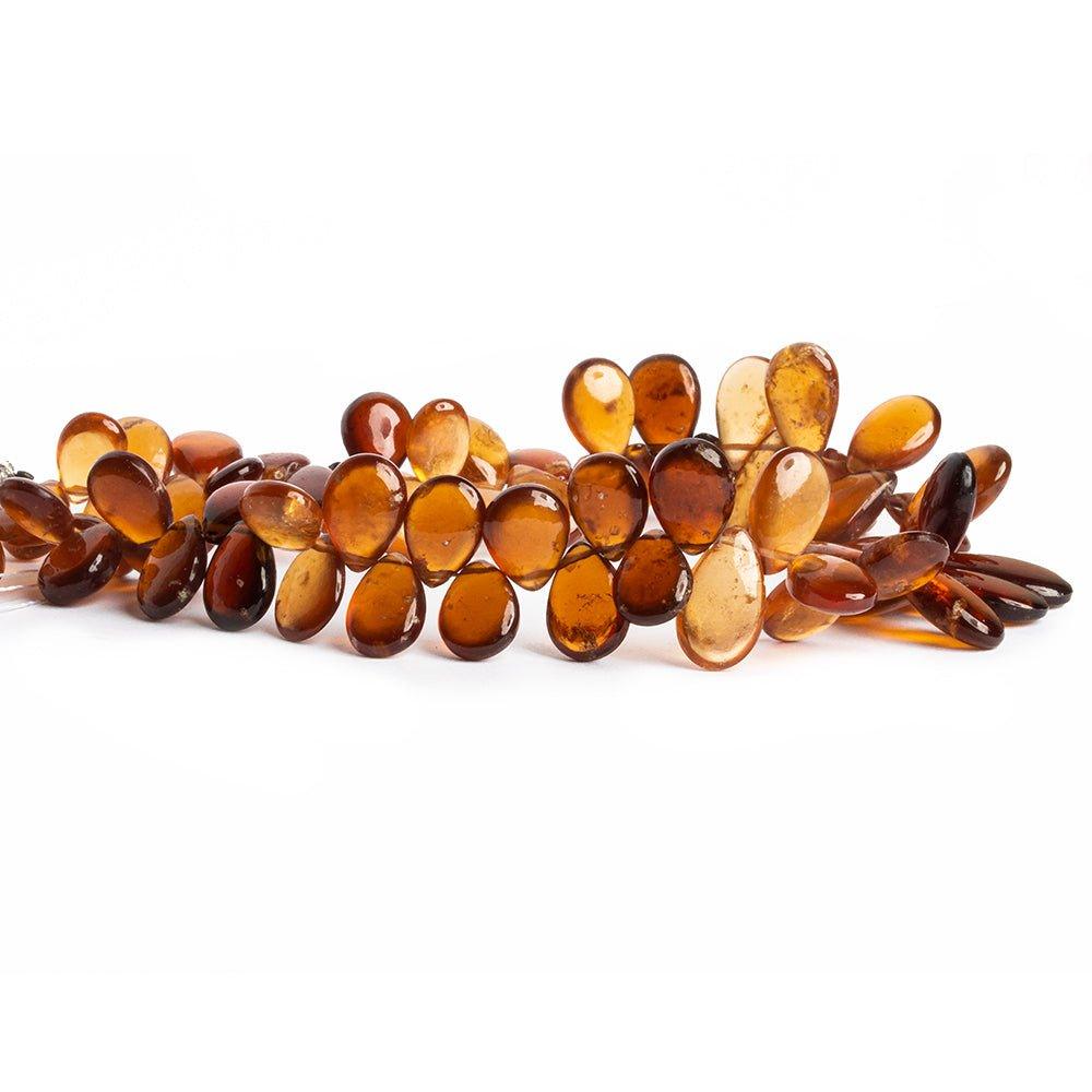 Hessonite Garnet Plain Pear Beads 8 inch 50 pieces - The Bead Traders
