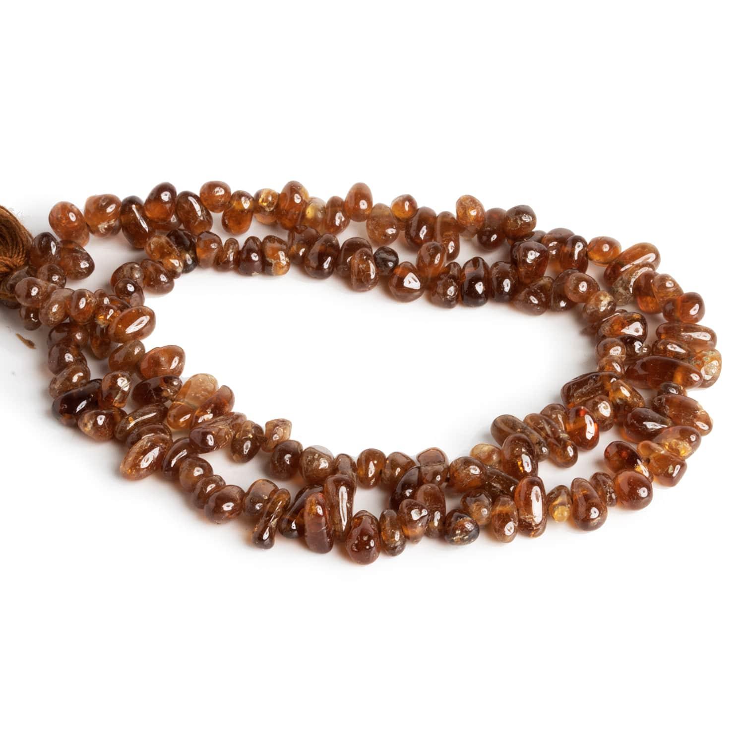 Hessonite Garnet Plain Teardrops 12 inch 140 beads - The Bead Traders