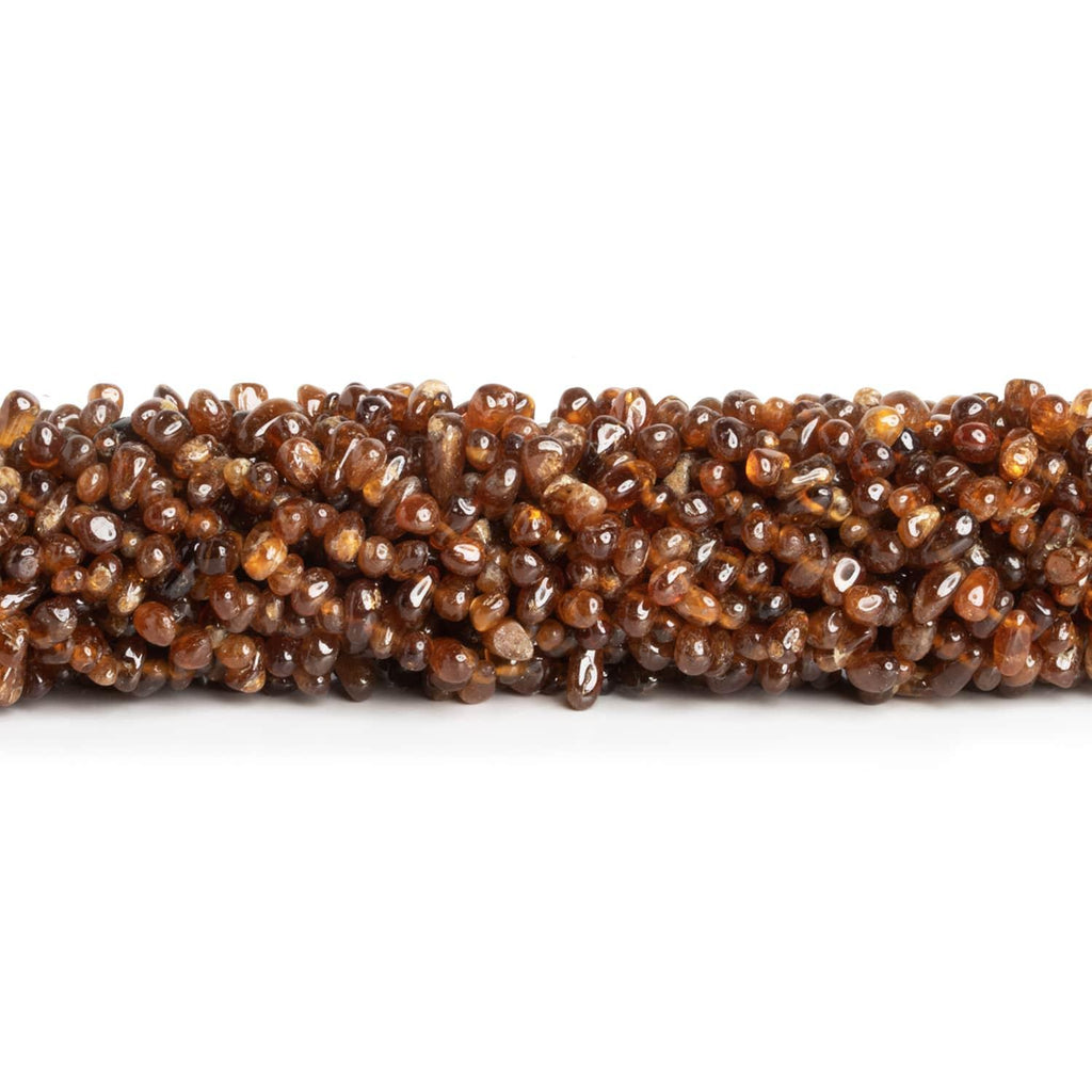 Hessonite Garnet Plain Teardrops 12 inch 140 beads - The Bead Traders