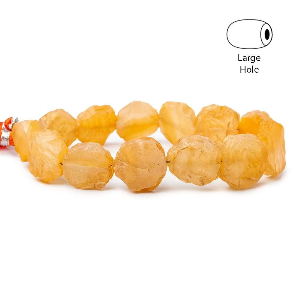 Honey Agate Hammer Faceted Coin Beads 18 inch 13 pieces - The Bead Traders