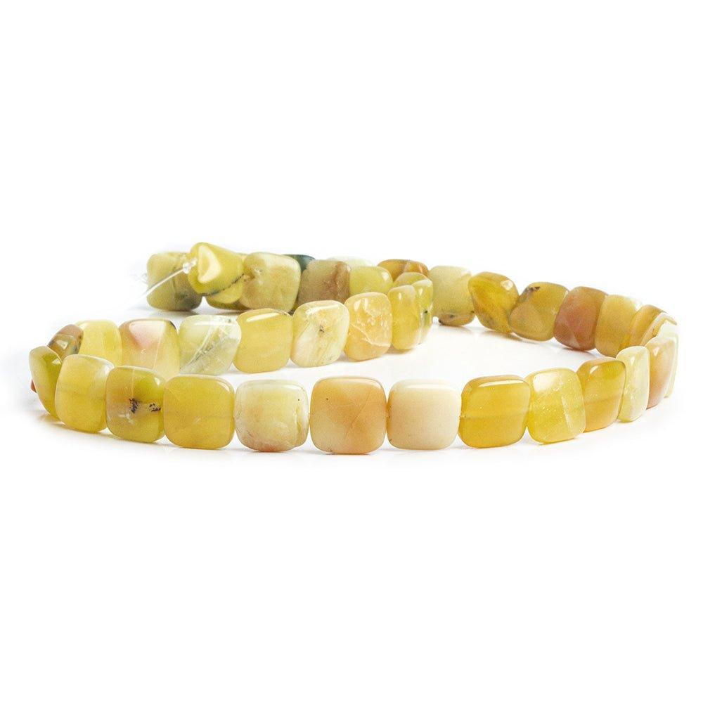Honey Opal Plain Square Beads 15 inch 34 pieces - The Bead Traders