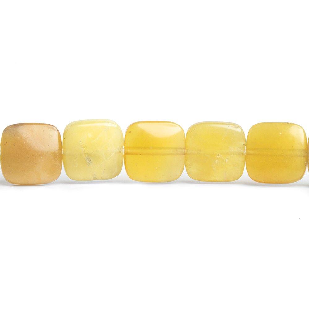 Honey Opal Plain Square Beads 15 inch 34 pieces - The Bead Traders