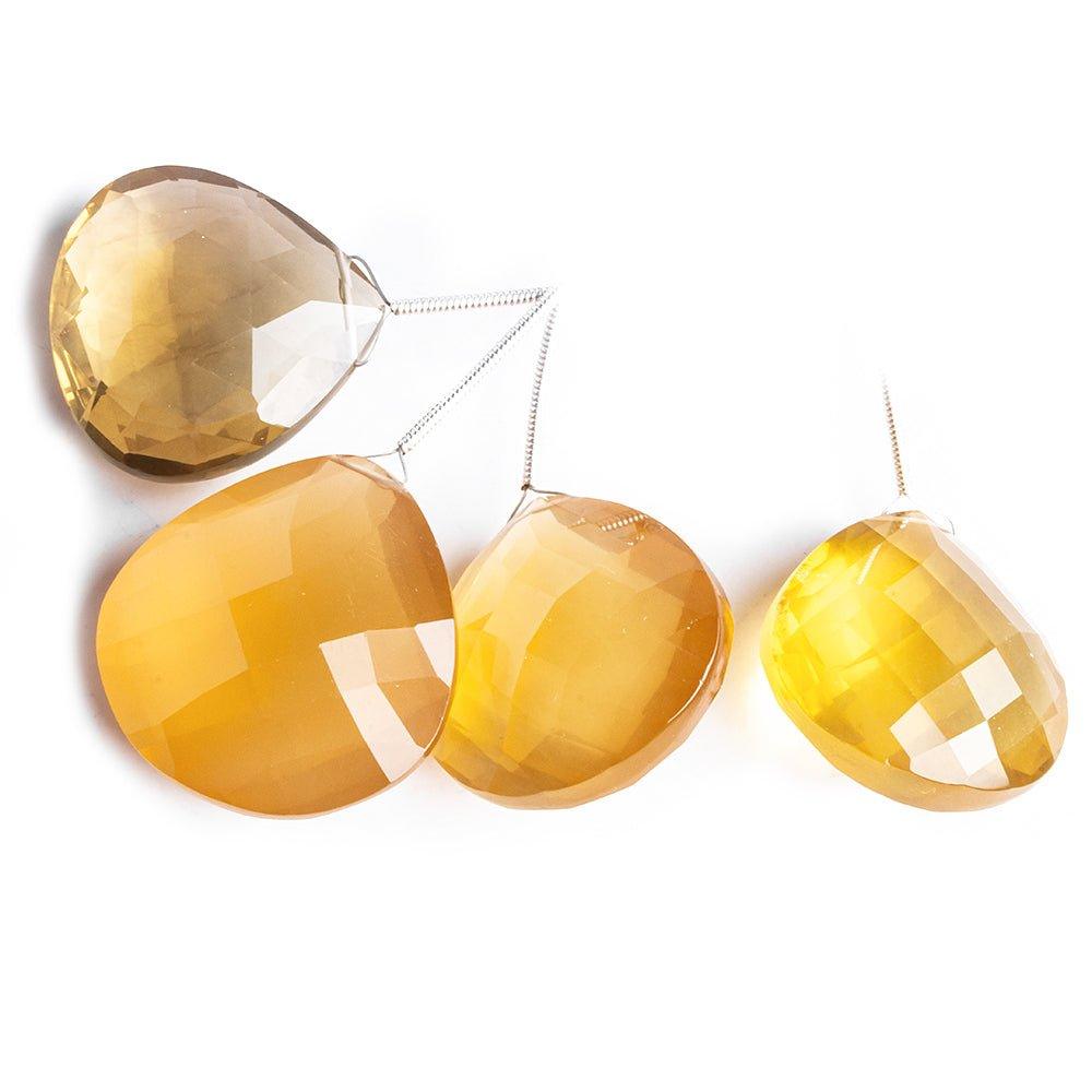 Honey Quartz Focals - Lot of 4 - The Bead Traders