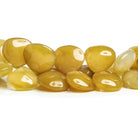 Honey Yellow Chalcedony Plain Hearts 7 inch 24 beads - The Bead Traders