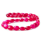 Hot Pink Chalcedony plain nuggets 16 inch 35 beads 10x7-12x8mm - The Bead Traders
