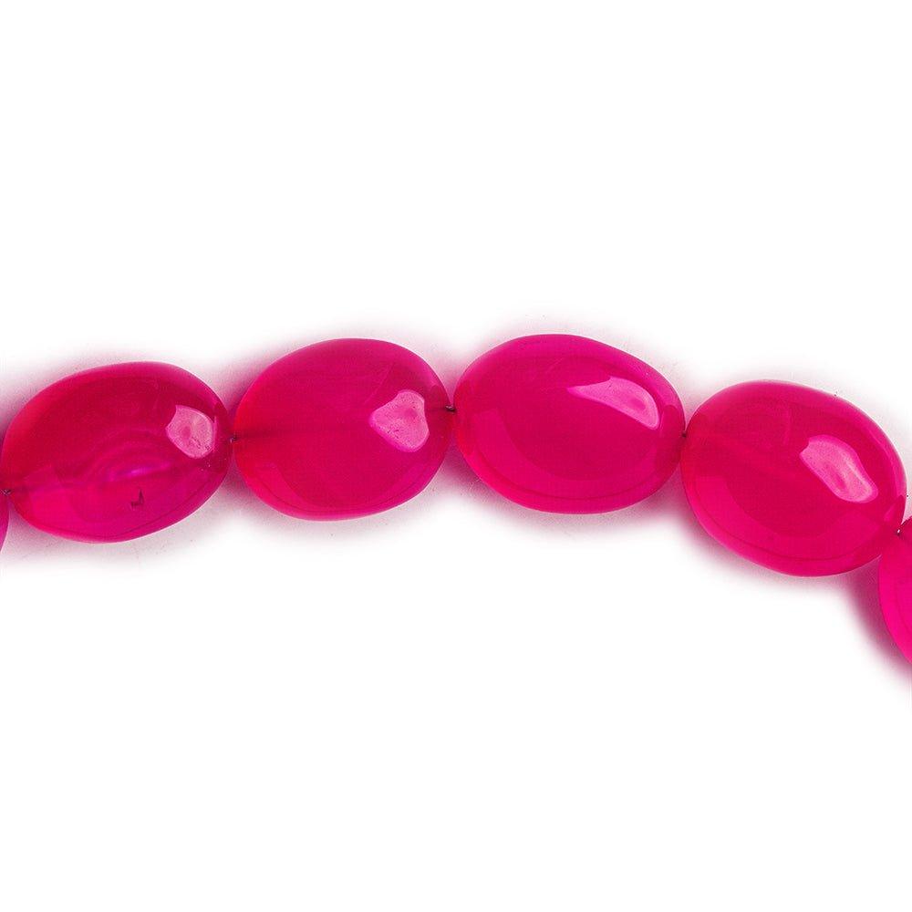 Hot Pink Chalcedony plain nuggets 16 inch 35 beads 10x7-12x8mm - The Bead Traders
