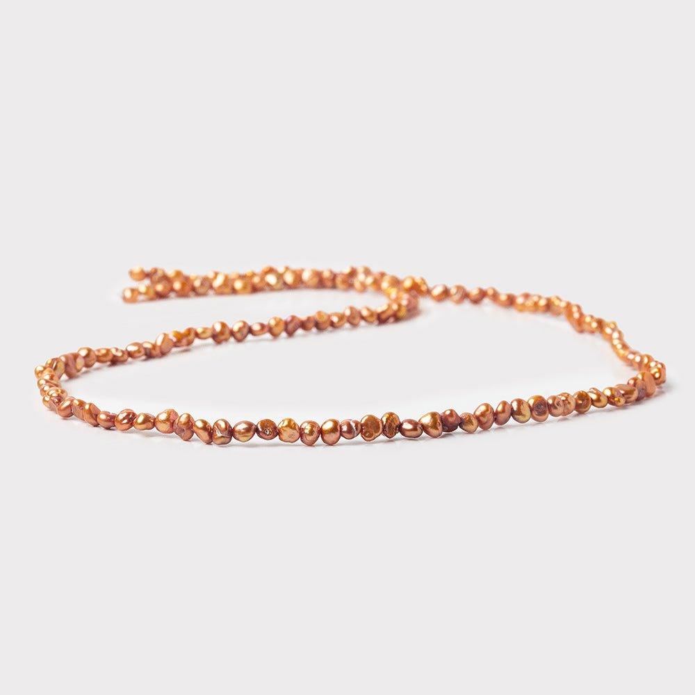 Hot Toffee Freshwater Pearl 3-4mm Baroques - The Bead Traders