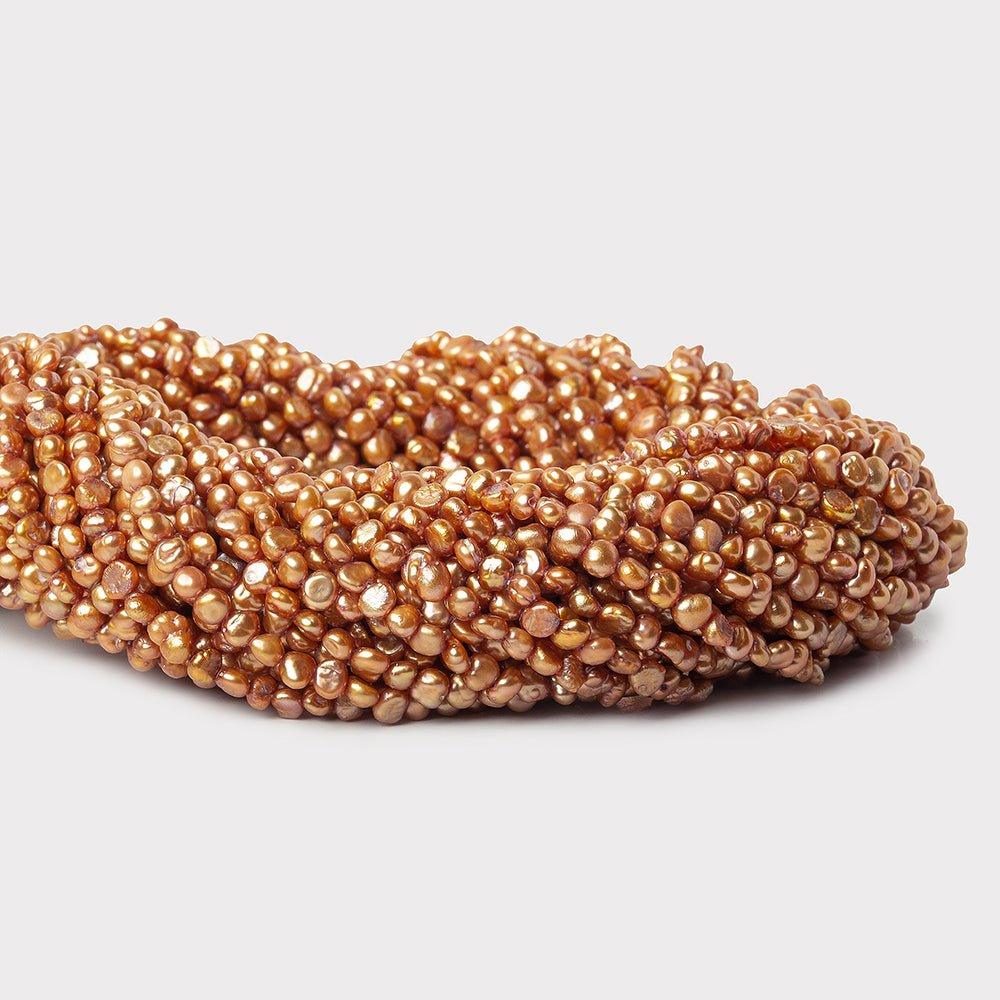 Hot Toffee Freshwater Pearl 3-4mm Baroques - The Bead Traders