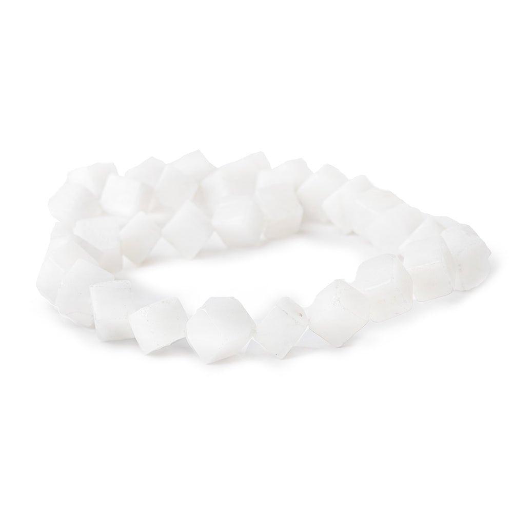 Howlite Beads Corner Drilled 8-10mm Cube - The Bead Traders