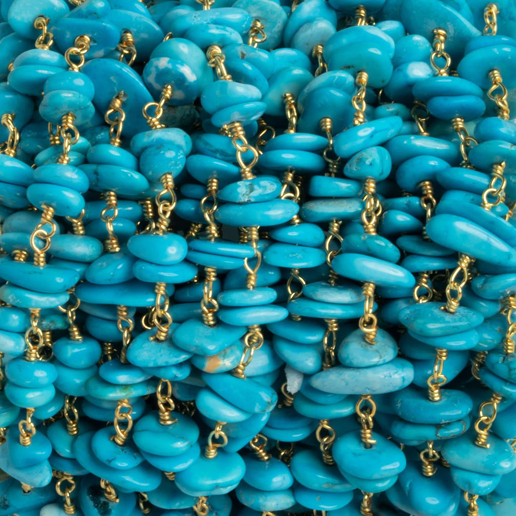 Howlite Double Nugget Gold Chain 58 pieces - The Bead Traders