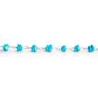Howlite Double Nugget Silver Chain 58 pieces - The Bead Traders