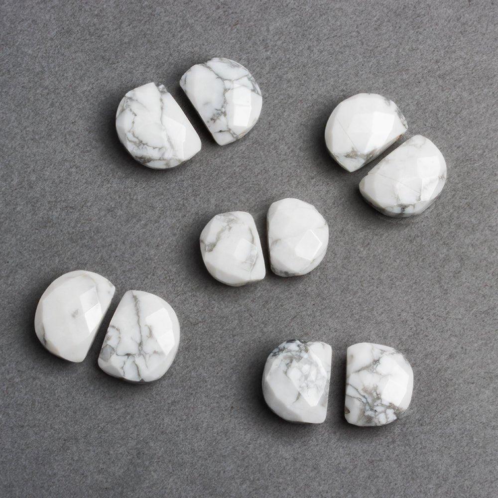 Howlite Half Moon Focal Beads - Set of 2 - The Bead Traders