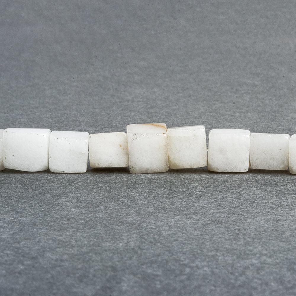 Howlite Plain Cube Beads 16 inch 51 pieces - The Bead Traders
