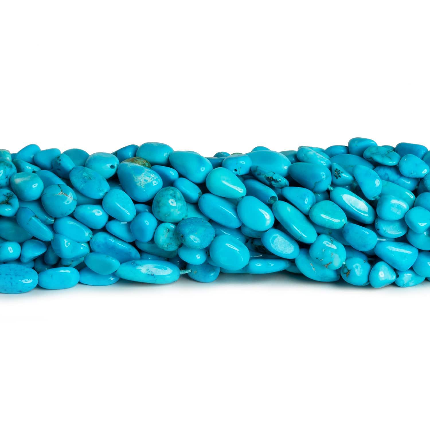 Howlite Plain Nuggets 12 inch 45 beads - The Bead Traders