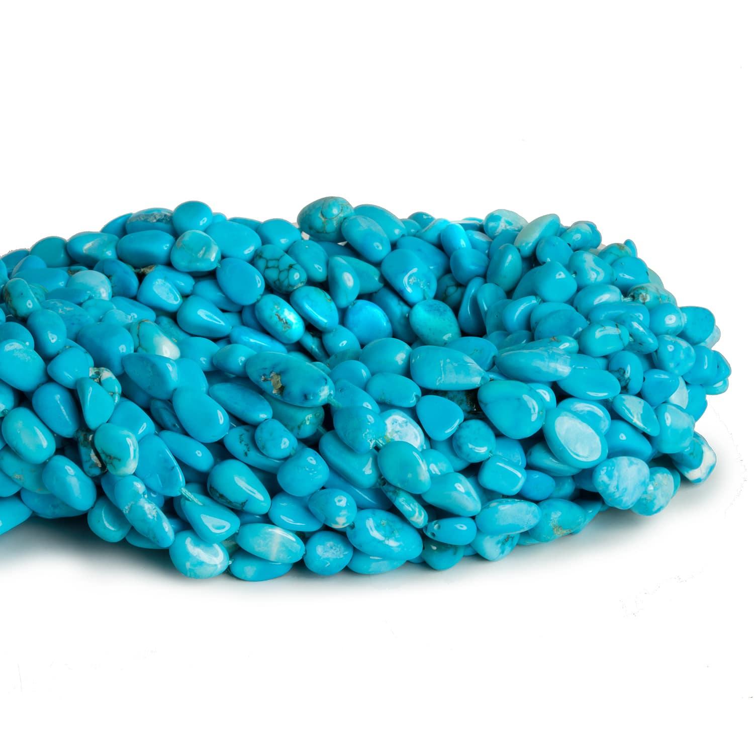Howlite Plain Nuggets 12 inch 45 beads - The Bead Traders