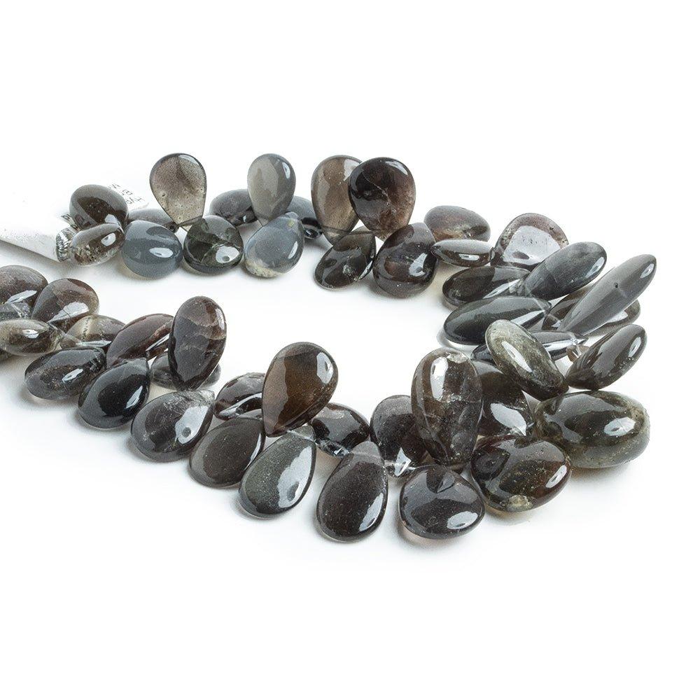 Hypersthene Plain Pear Beads 8 inch 45 pieces - The Bead Traders