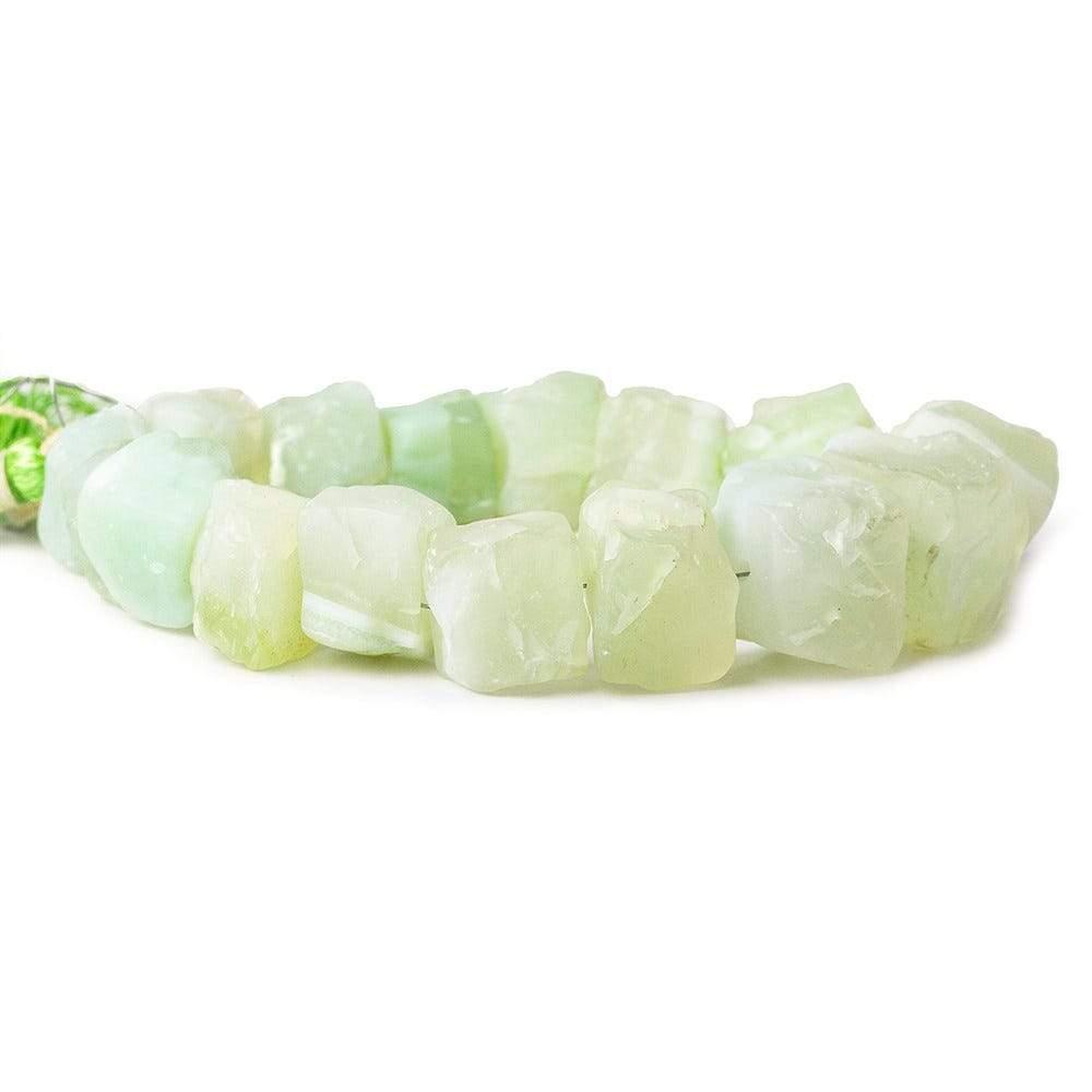 Iced Lime Agate Beads Hammer Faceted Cube - The Bead Traders