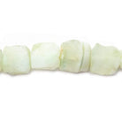 Iced Lime Agate Beads Hammer Faceted Squares - Lot of 2 - The Bead Traders