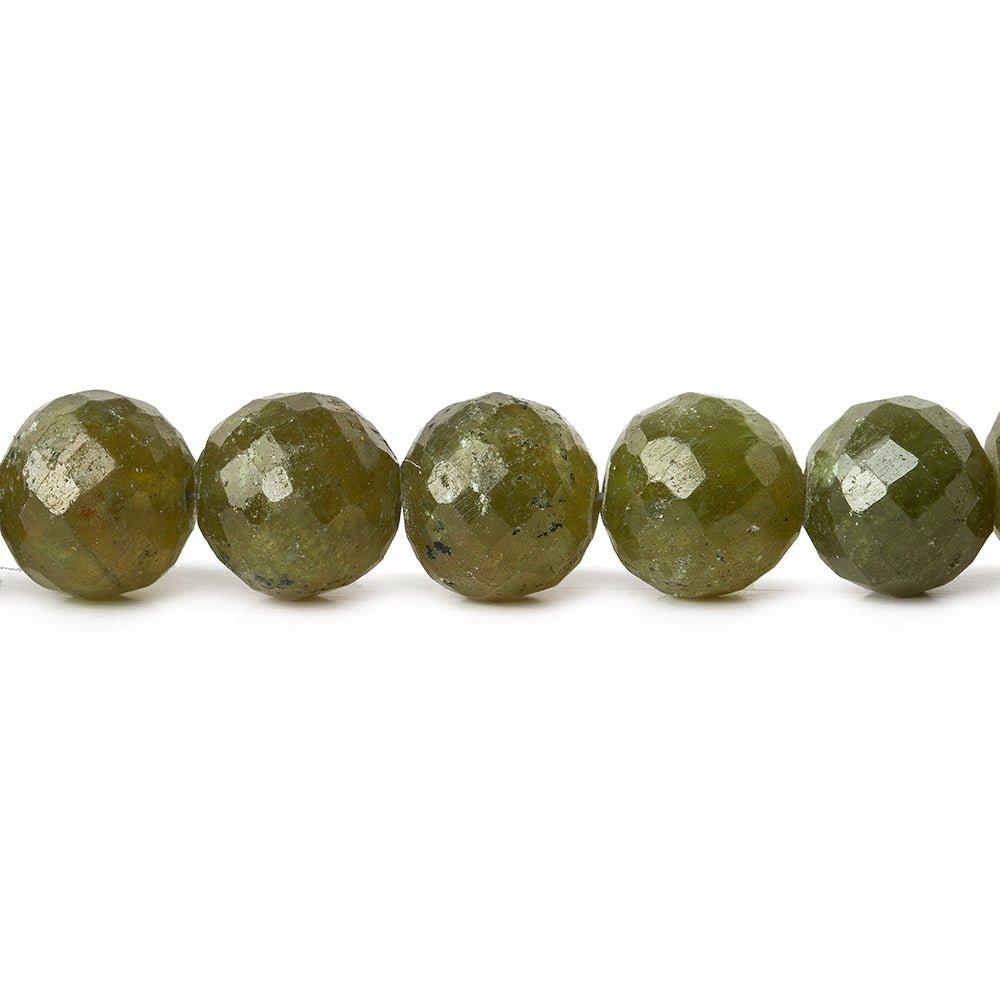 Idocrase Beads Faceted Round, 8.25" length, 7-8mm diameter, 25 pieces - The Bead Traders